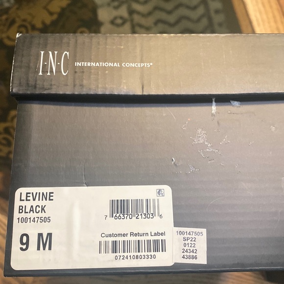 NIB I.N.C. International Levine Mens Black Velcro Slide On Sandal. Pool Walking - Picture 10 of 10